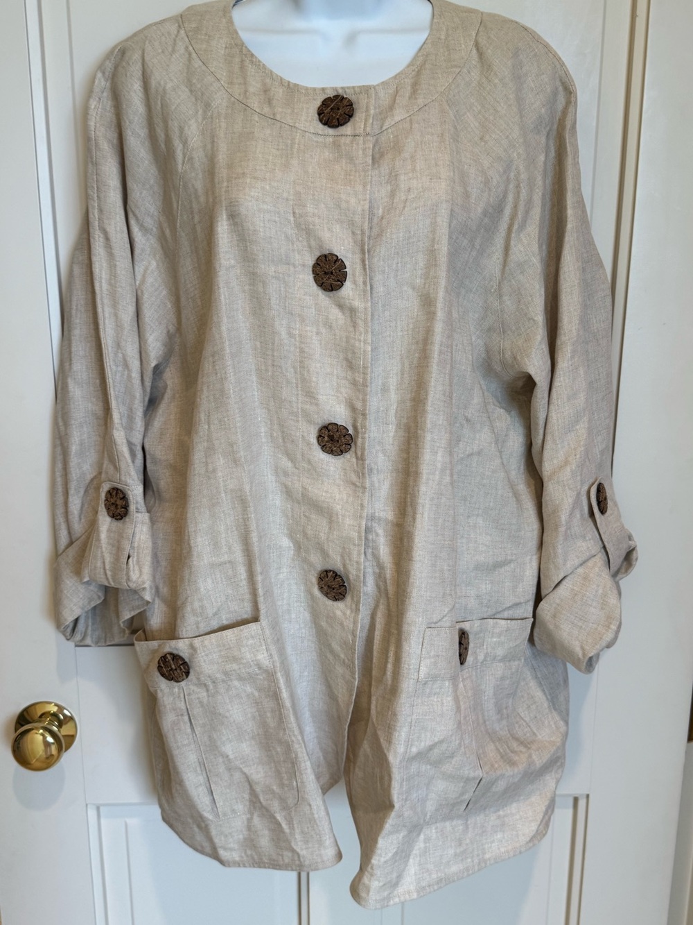 Neiman Marcus Exclusive Linen Blouse Jacket Tunic